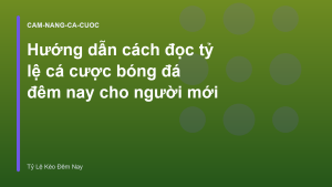 Read more about the article Hướng dẫn cách đọc tỷ lệ cá cược bóng đá đêm nay cho người mới