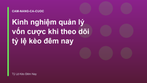 Read more about the article Kinh nghiệm quản lý vốn cược khi theo dõi tỷ lệ kèo đêm nay